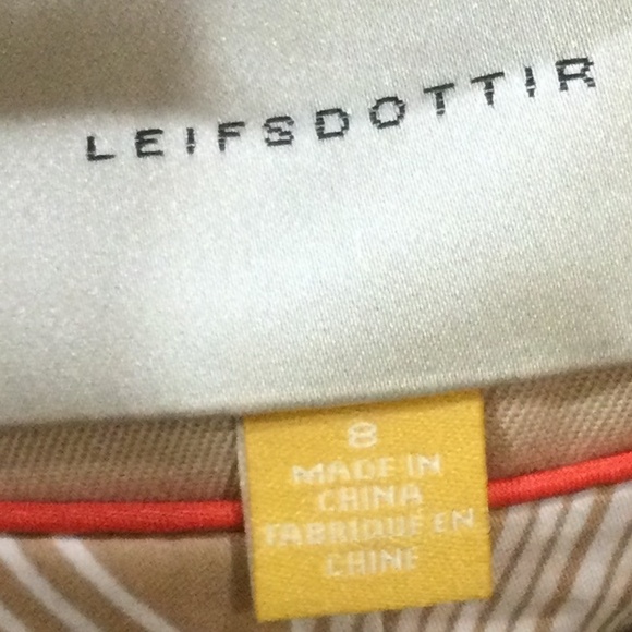 𝅺Anthropologie Leifsdottir Cotton Twill and Leather Coat, Size 8 - Picture 8 of 11